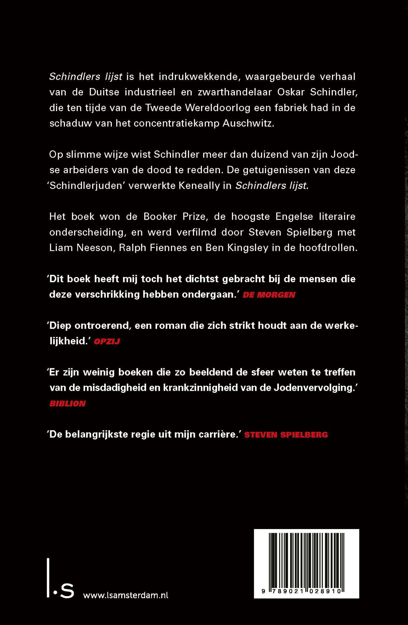 Achterkant van Schindlers lijst