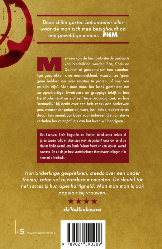 Achterkant van Man man man, het boek