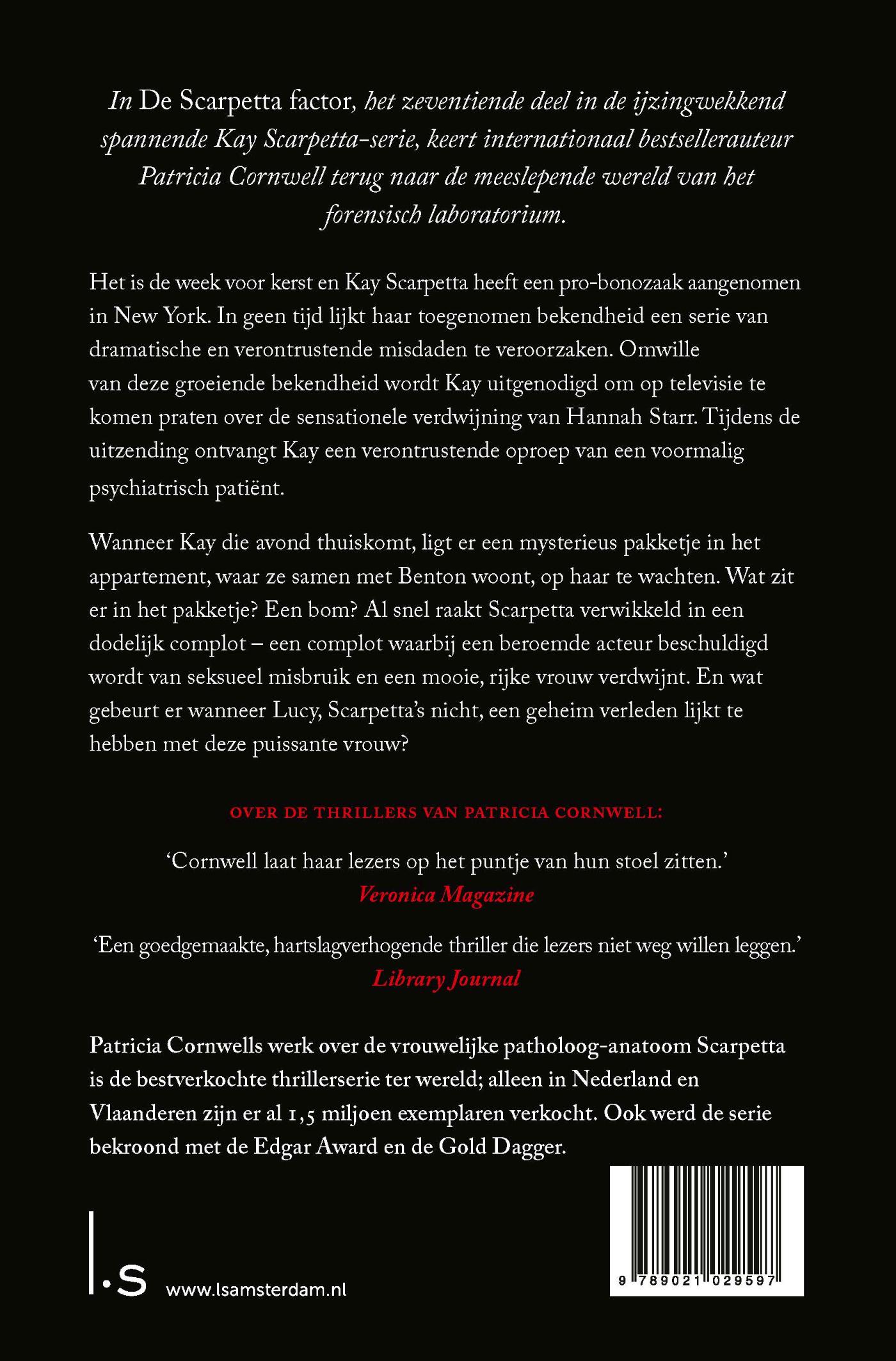 Achterkant van De Scarpetta factor