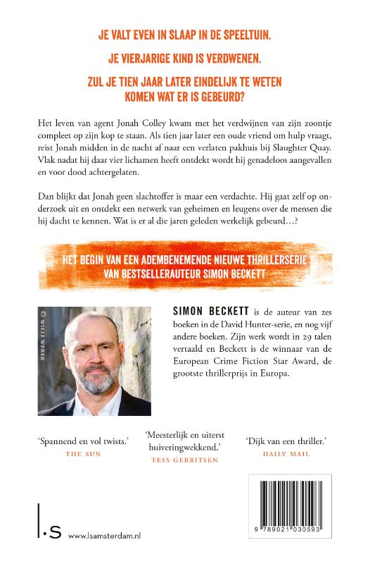 Achterkant van Vermist
