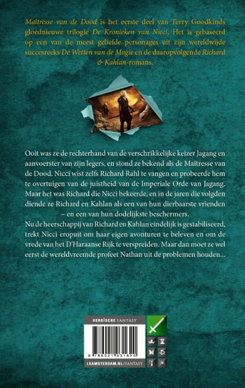 Achterkant van Maîtresse van de Dood