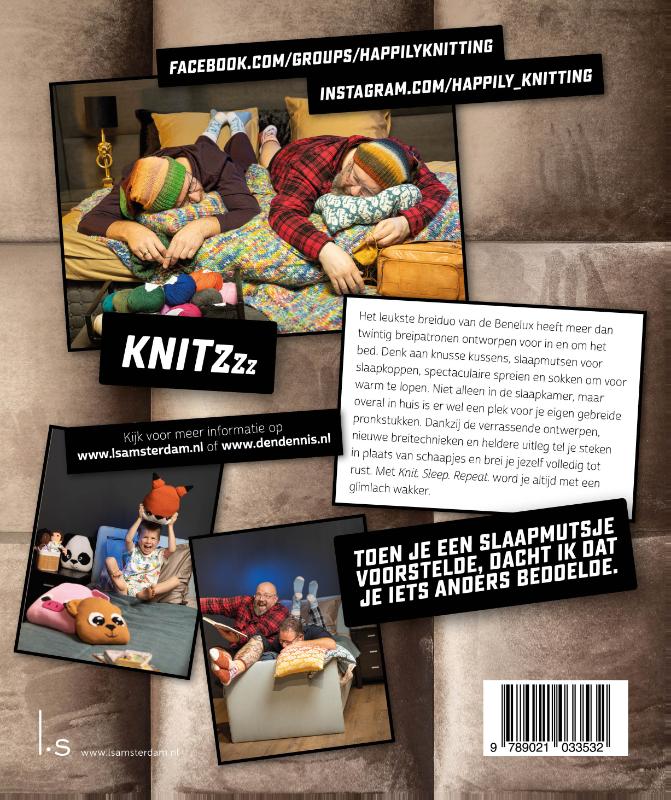 Achterkant van Knit. Sleep. Repeat