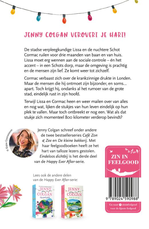 Achterkant van Eindeloos dichtbij