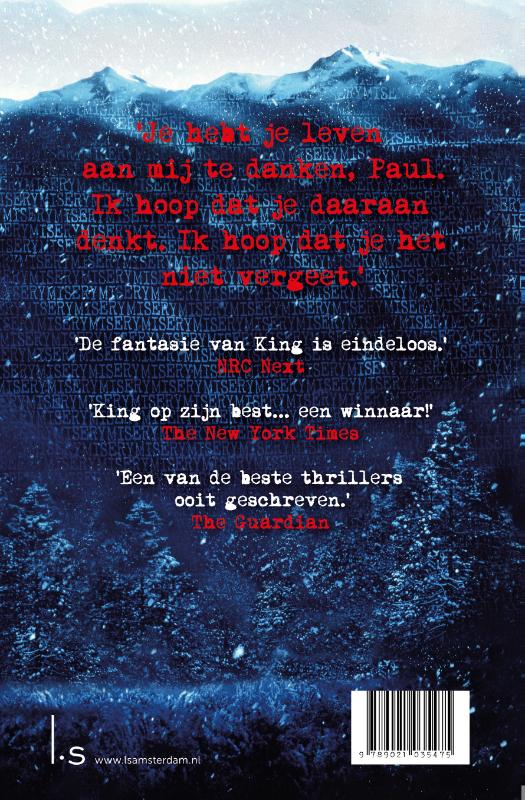 Achterkant van Misery