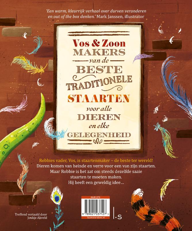 Achterkant van Vos & zoon