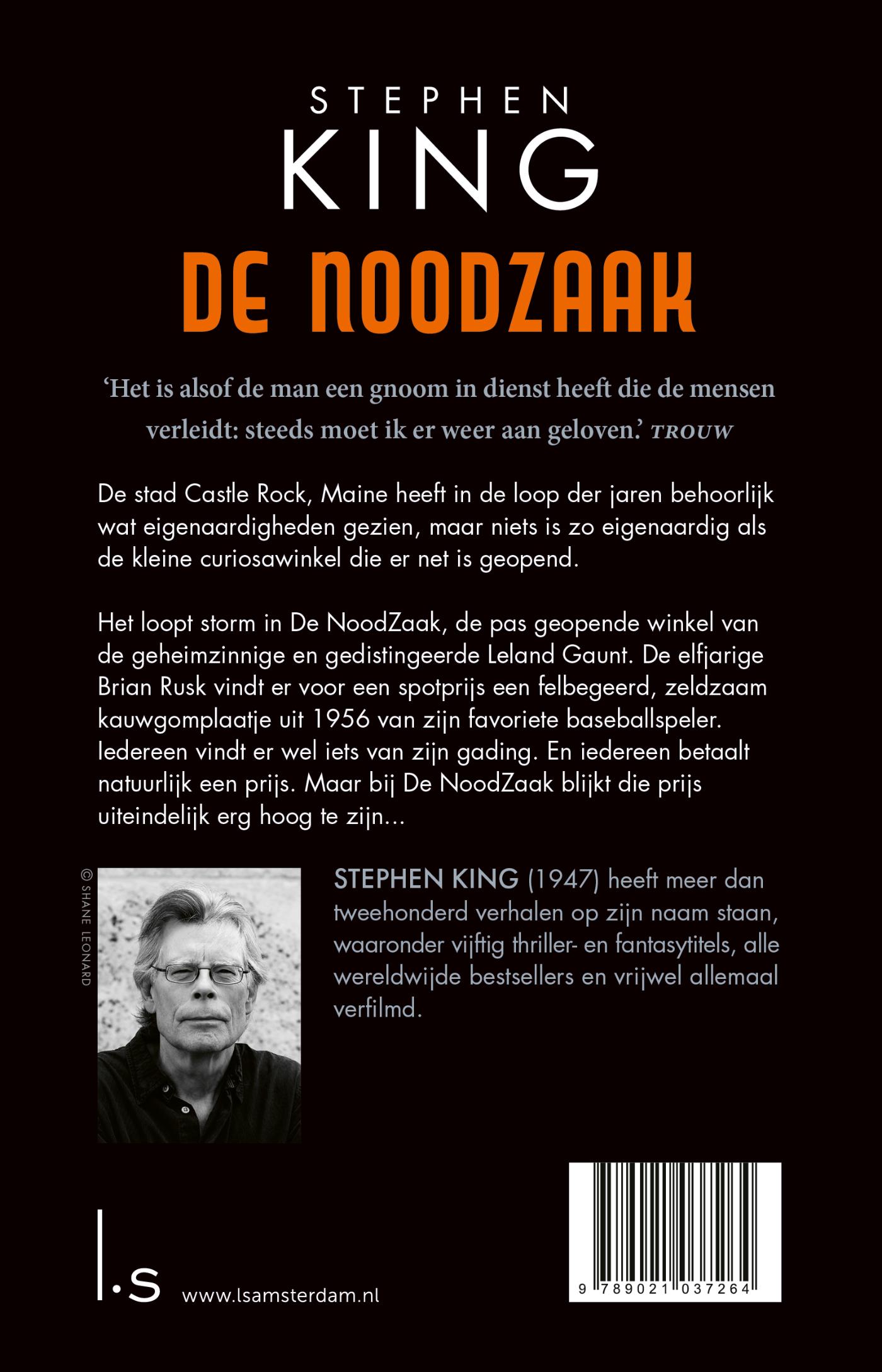 Achterkant van De noodzaak