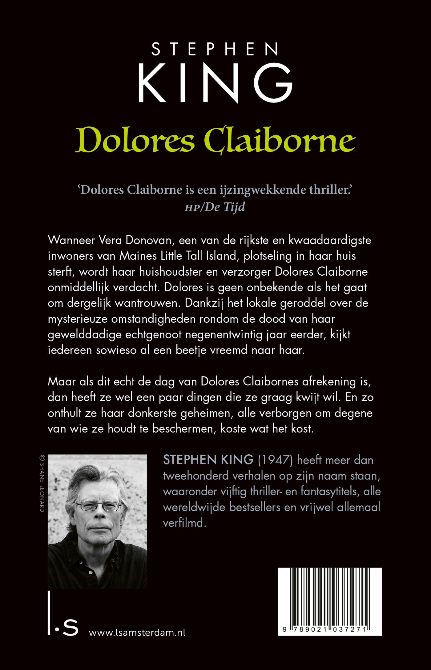 Achterkant van Dolores Claiborne