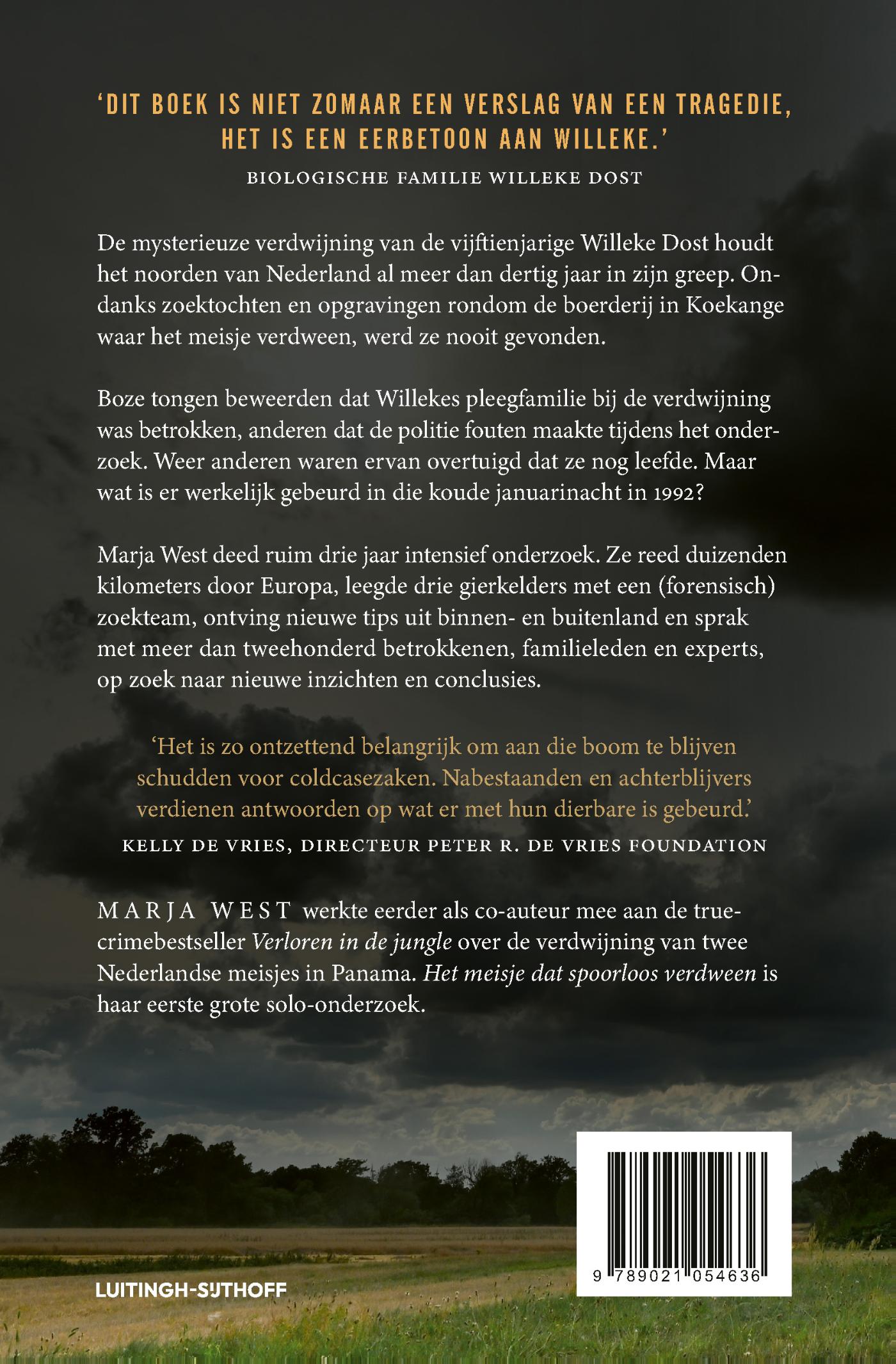 Achterkant van Het meisje dat spoorloos verdween