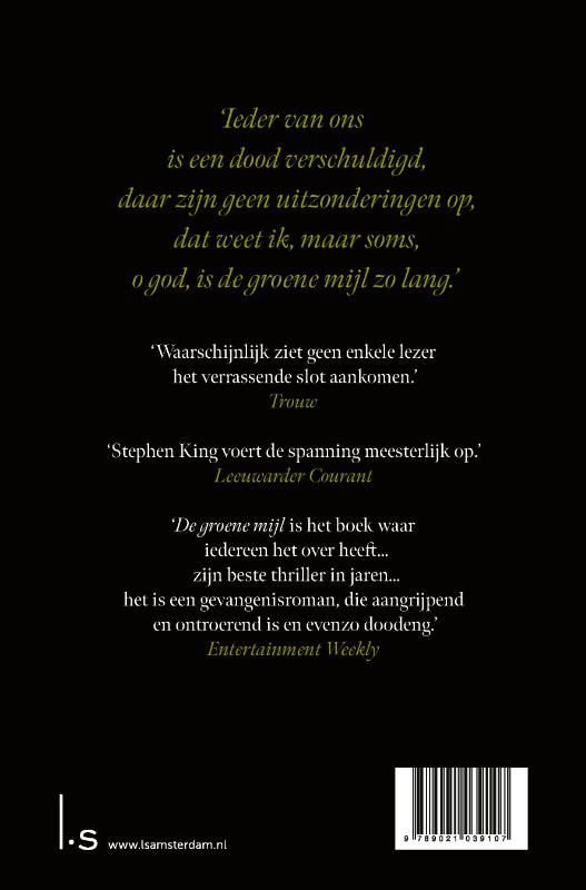 Achterkant van De Groene Mijl