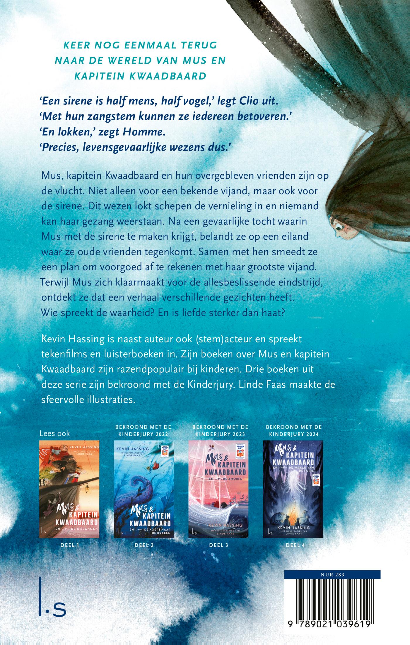 Achterkant van Mus en kapitein Kwaadbaard en De laatste sirene