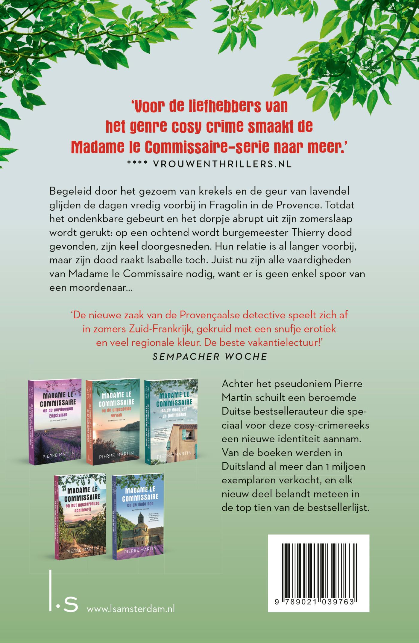 Achterkant van Madame le Commissaire en de dode minnaar