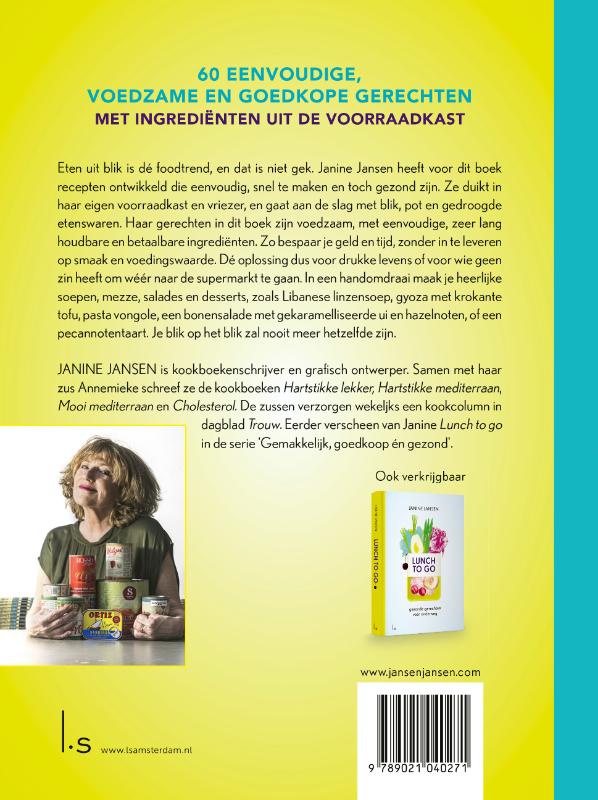 Achterkant van Uit blik