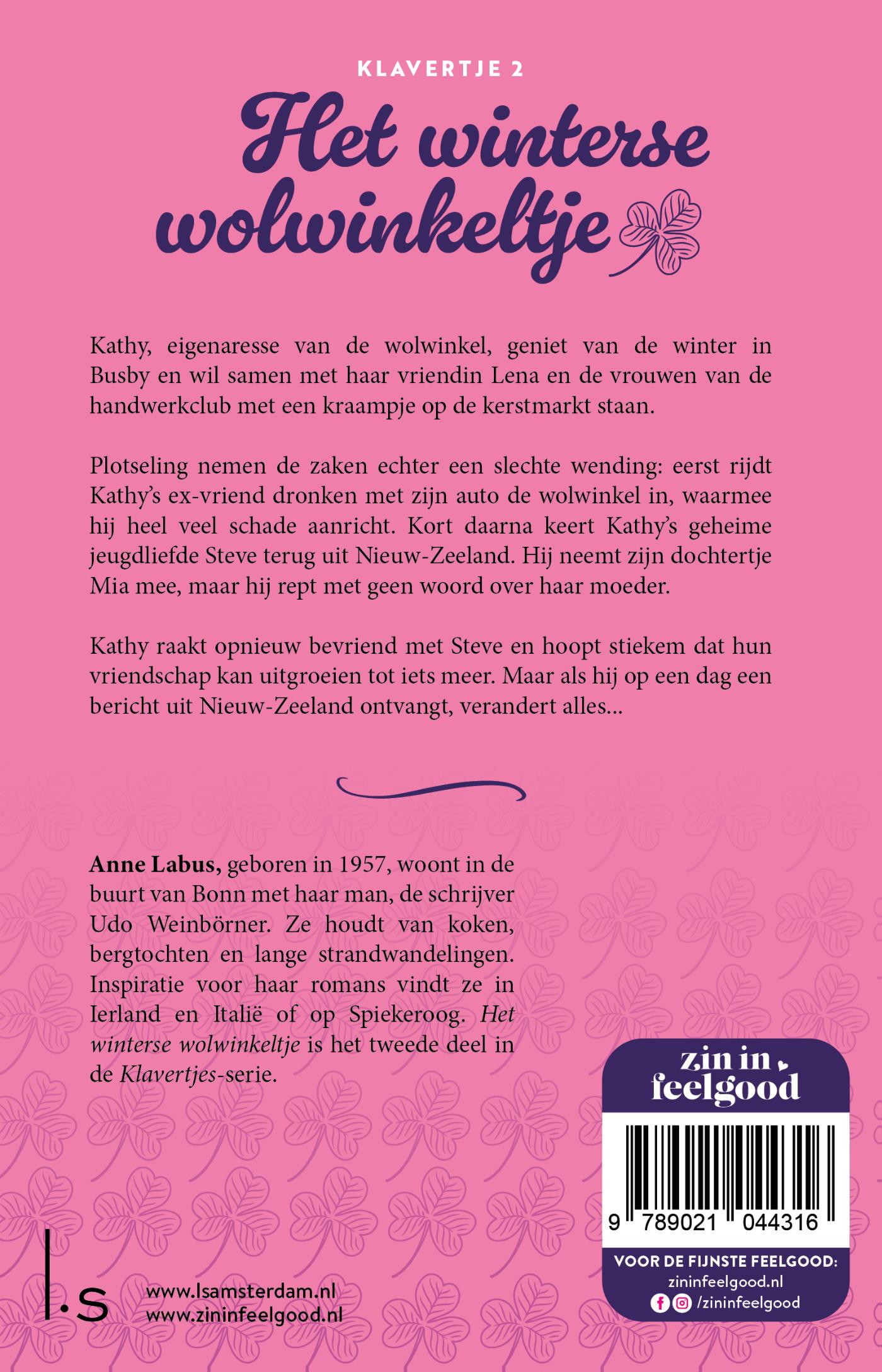 Achterkant van Het winterse wolwinkeltje
