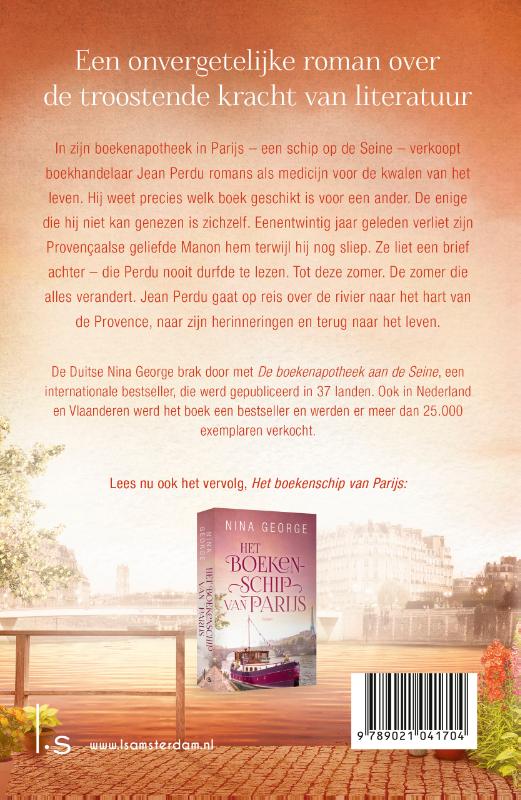 Achterkant van De boekenapotheek aan de Seine