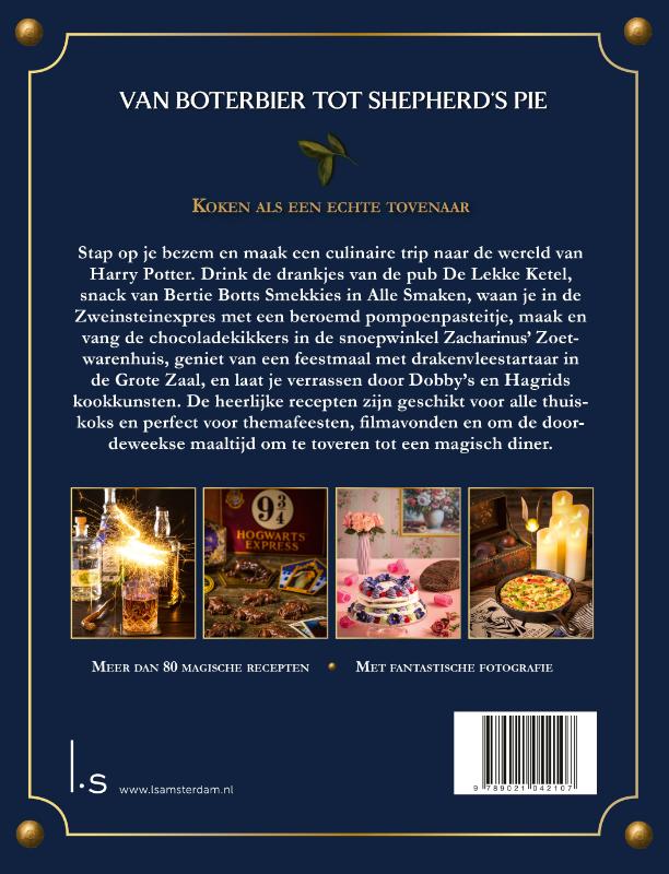 Achterkant van Het onofficiële Kookboek voor Harry Potter fans