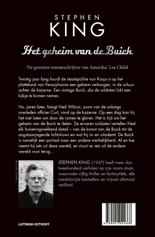 Achterkant van Het geheim van de Buick