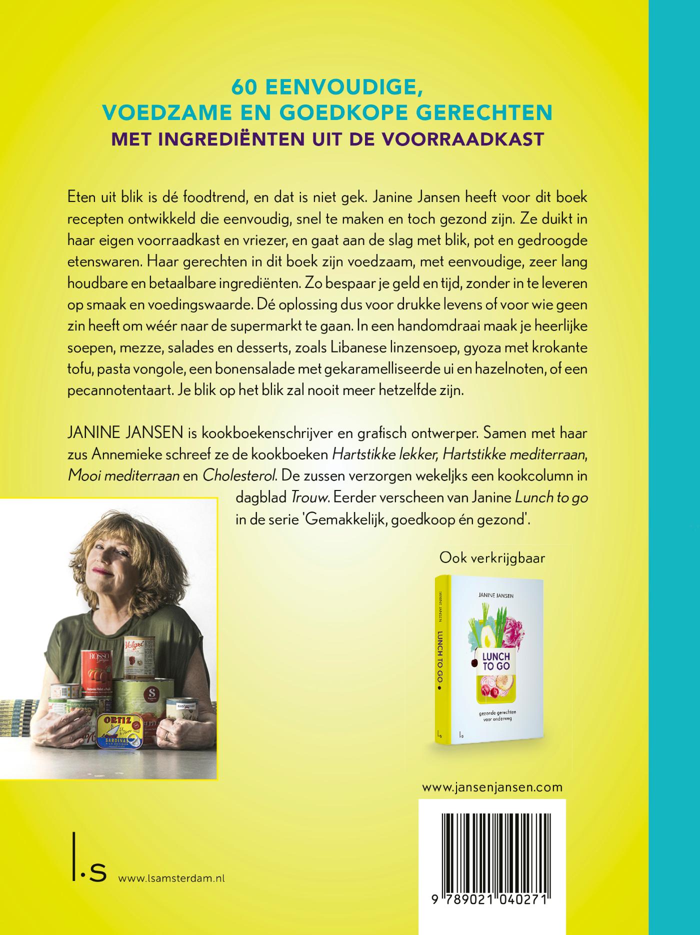 Achterkant van Uit blik