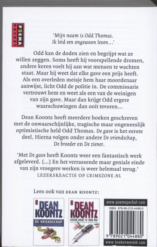 Achterkant van De gave