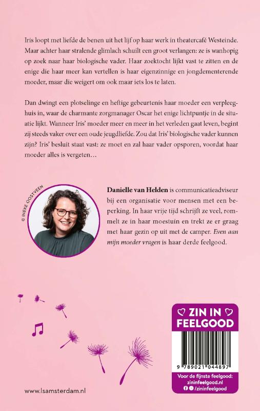 Achterkant van Even aan mijn moeder vragen