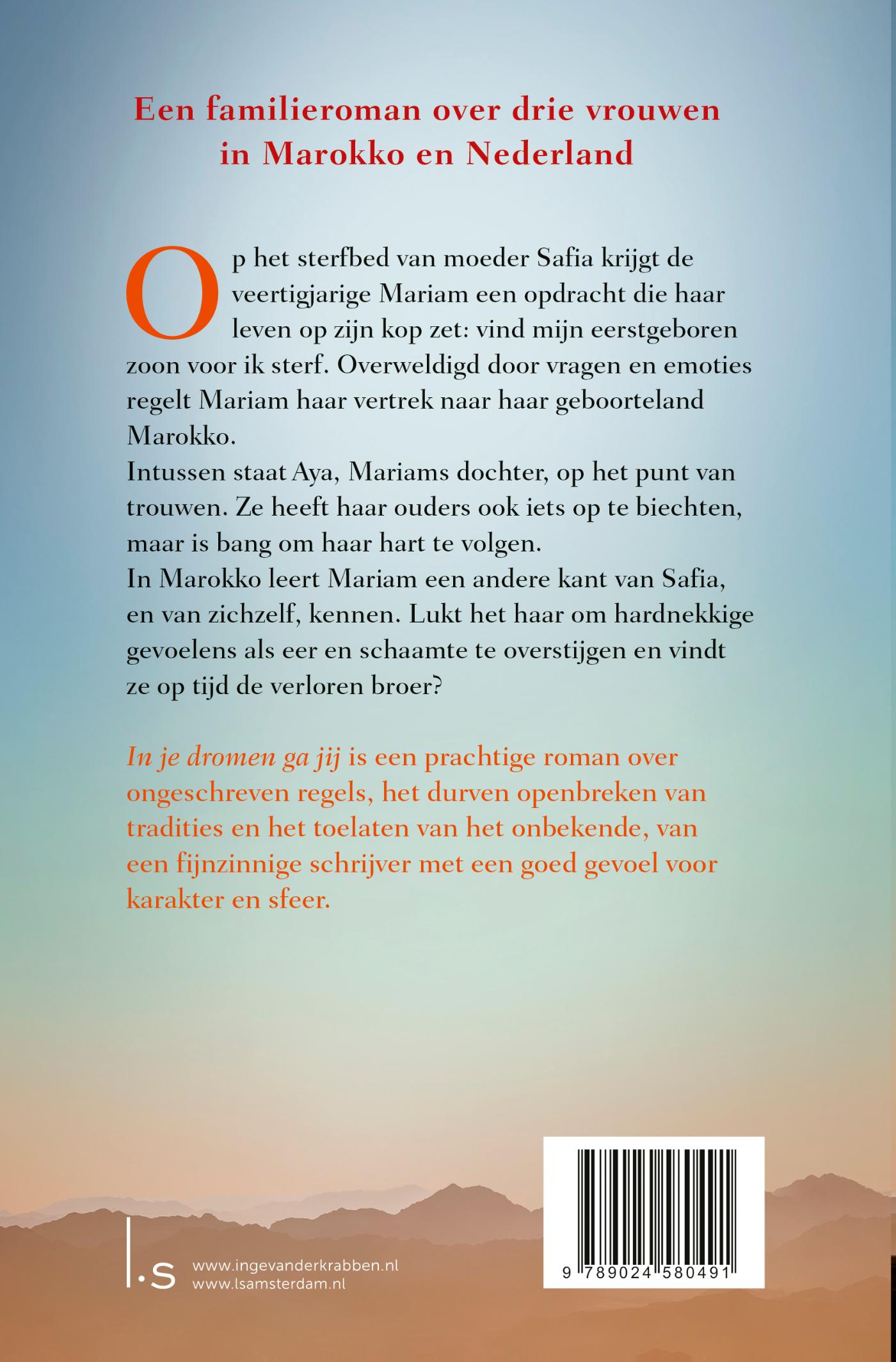 Achterkant van In je dromen ga jij
