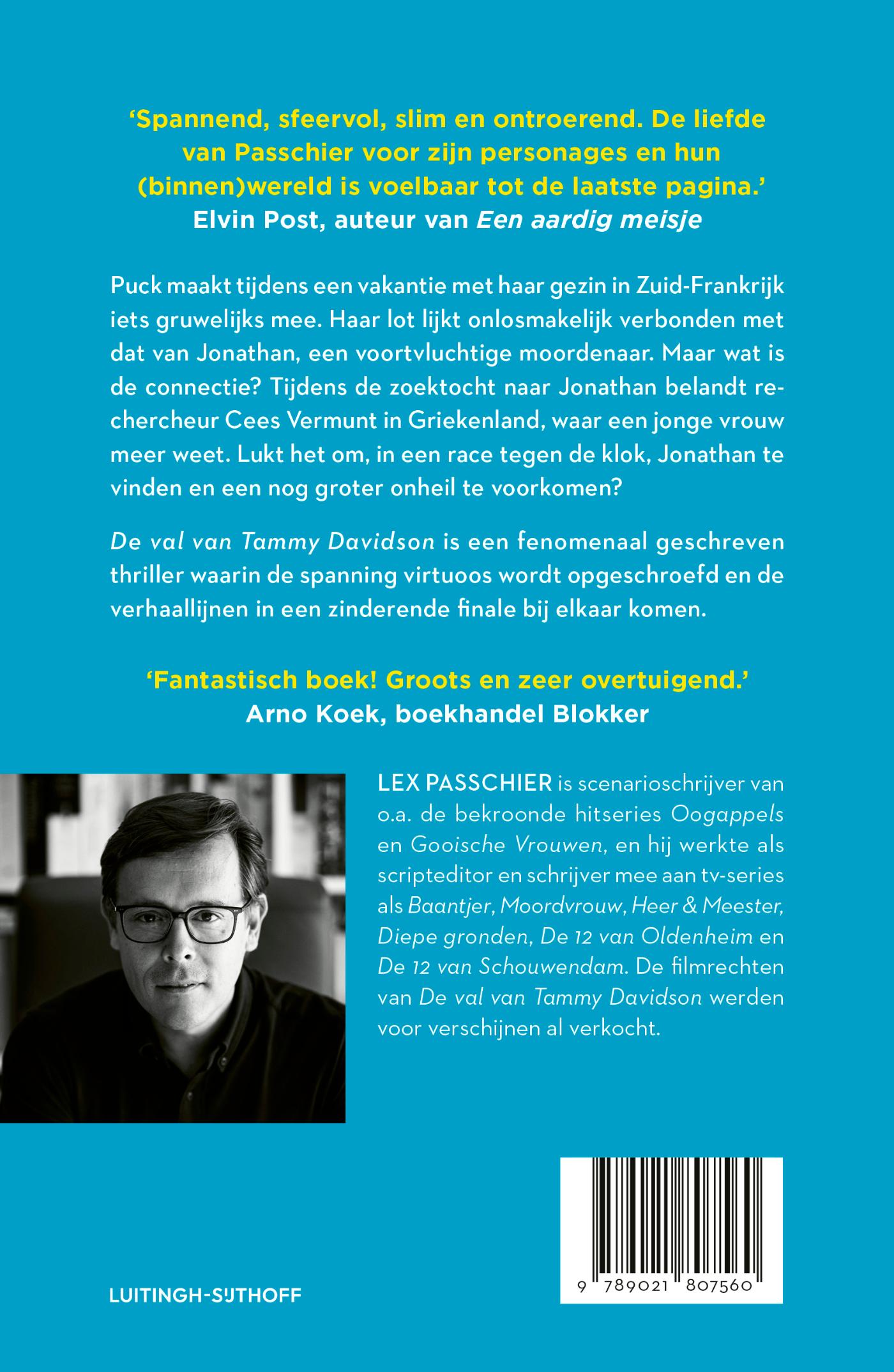 Achterkant van De val van Tammy Davidson