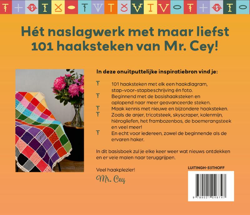 Achterkant van Mr. Cey's 101 haaksteken