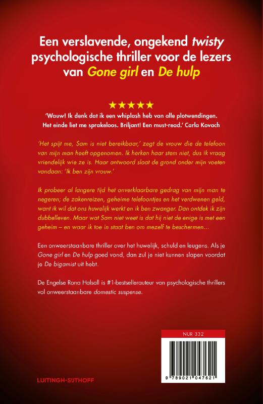 Achterkant van De bigamist