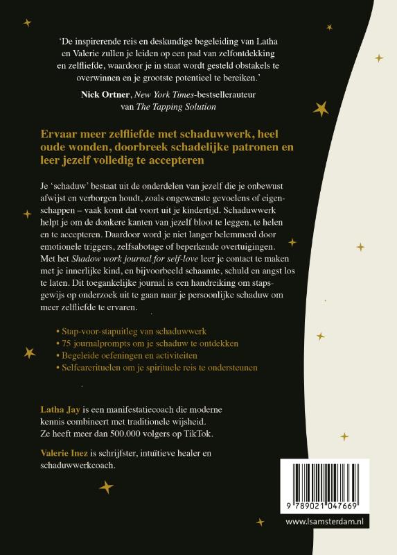 Achterkant van Shadow work journal for self-love
