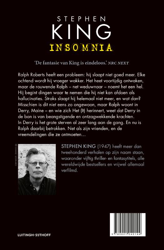 Achterkant van Insomnia