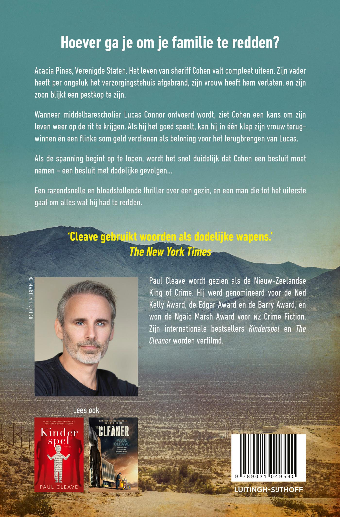 Achterkant van Over zijn graf