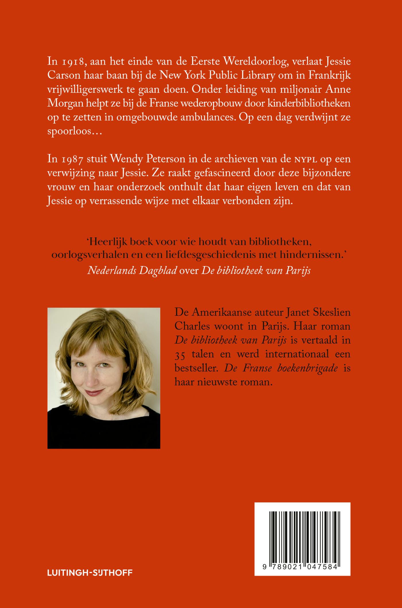 Achterkant van De Franse boekenbrigade