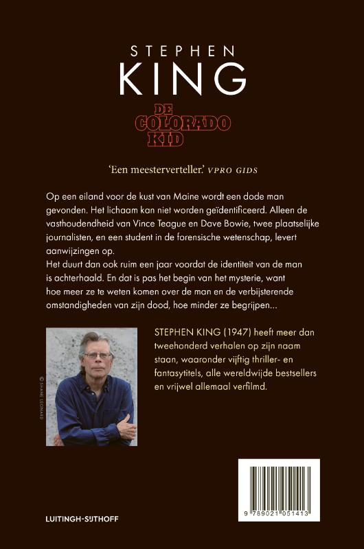 Achterkant van De Colorado Kid