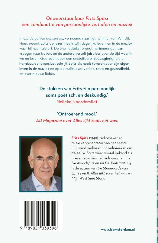Achterkant van Op de golven dansen wij