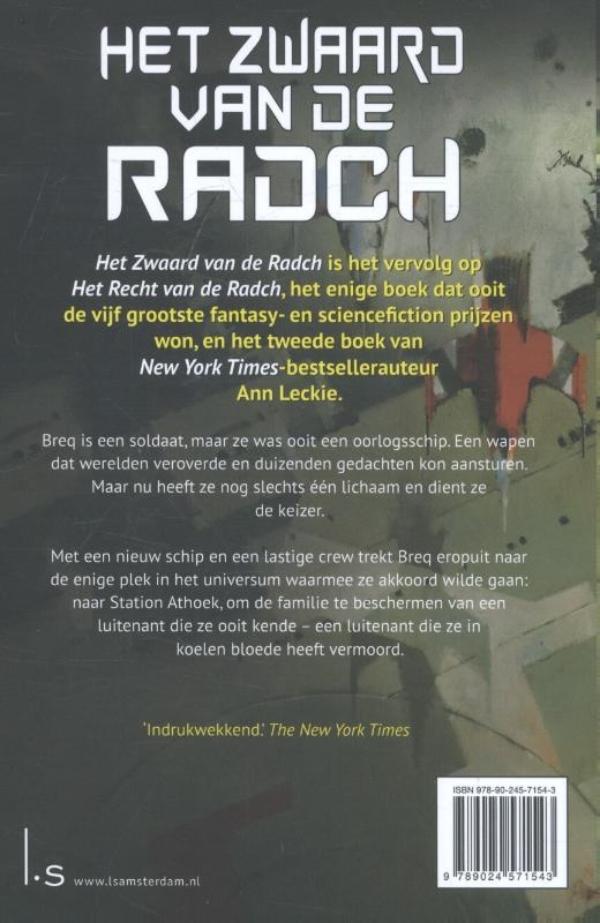 Achterkant van Het Zwaard van de Radch