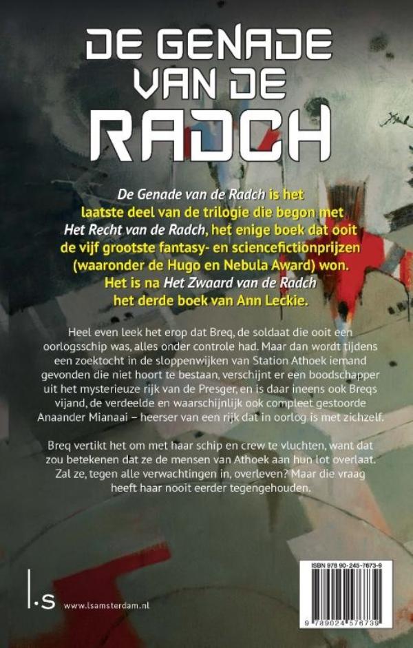 Achterkant van De Genade van de Radch