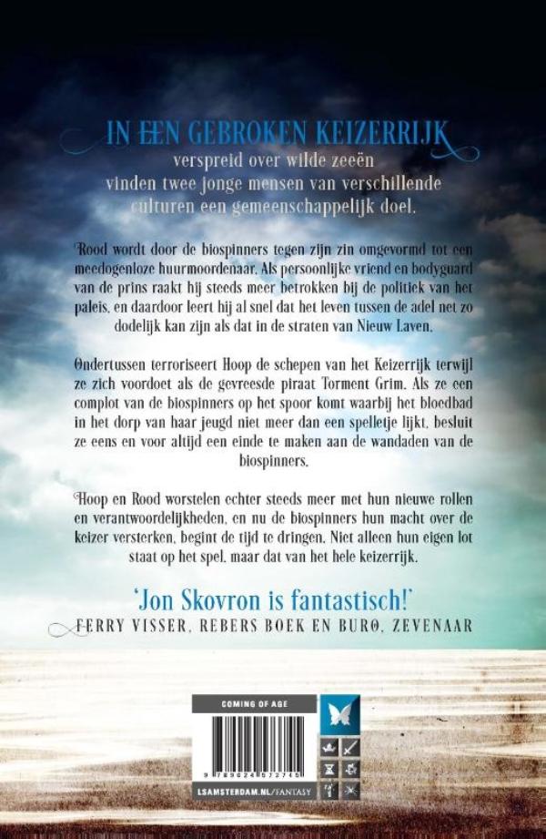 Achterkant van Bloed en Storm