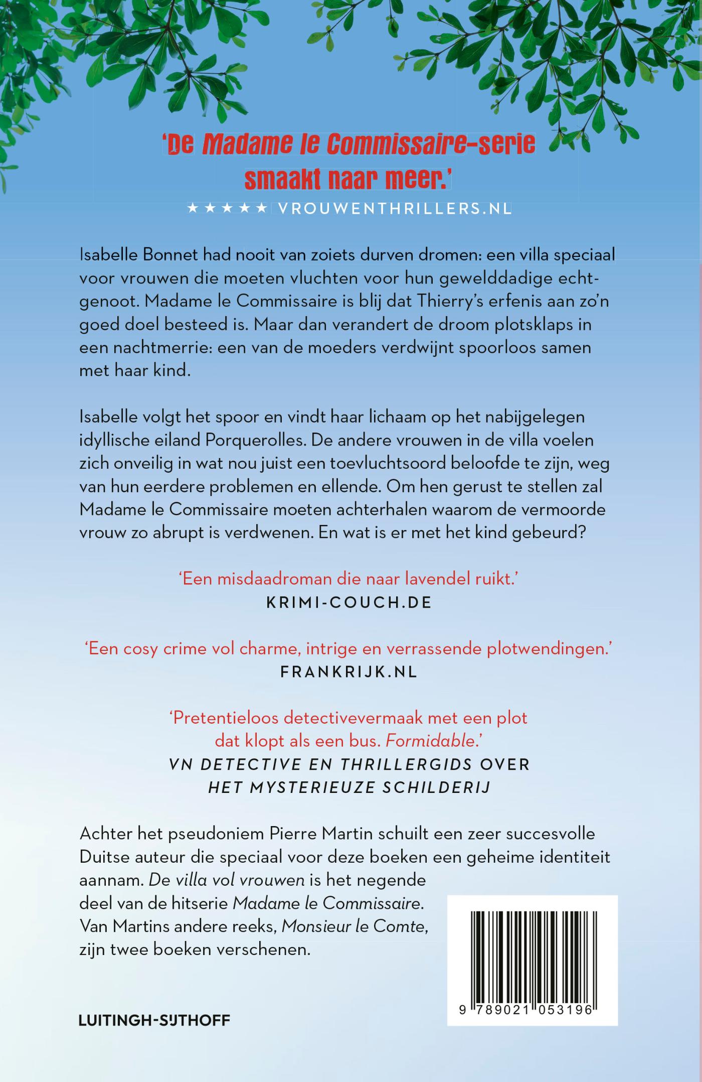 Achterkant van Madame le Commissaire en de villa vol vrouwen