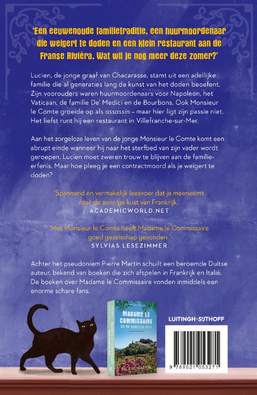 Achterkant van Monsieur le Comte en de kunst van het doden