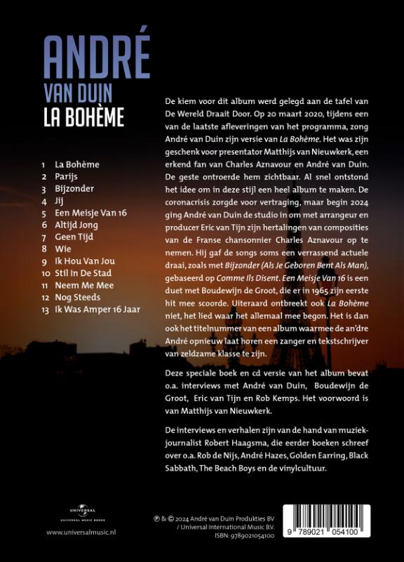Achterkant van André van Duin - La Bohème