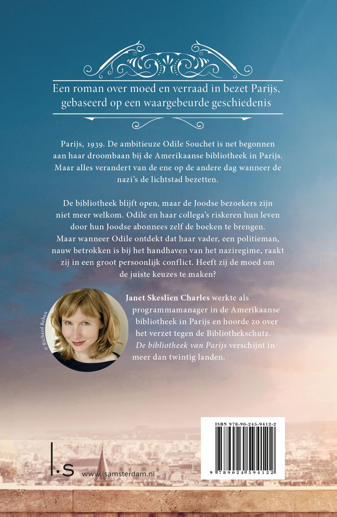 Achterkant van De bibliotheek van Parijs