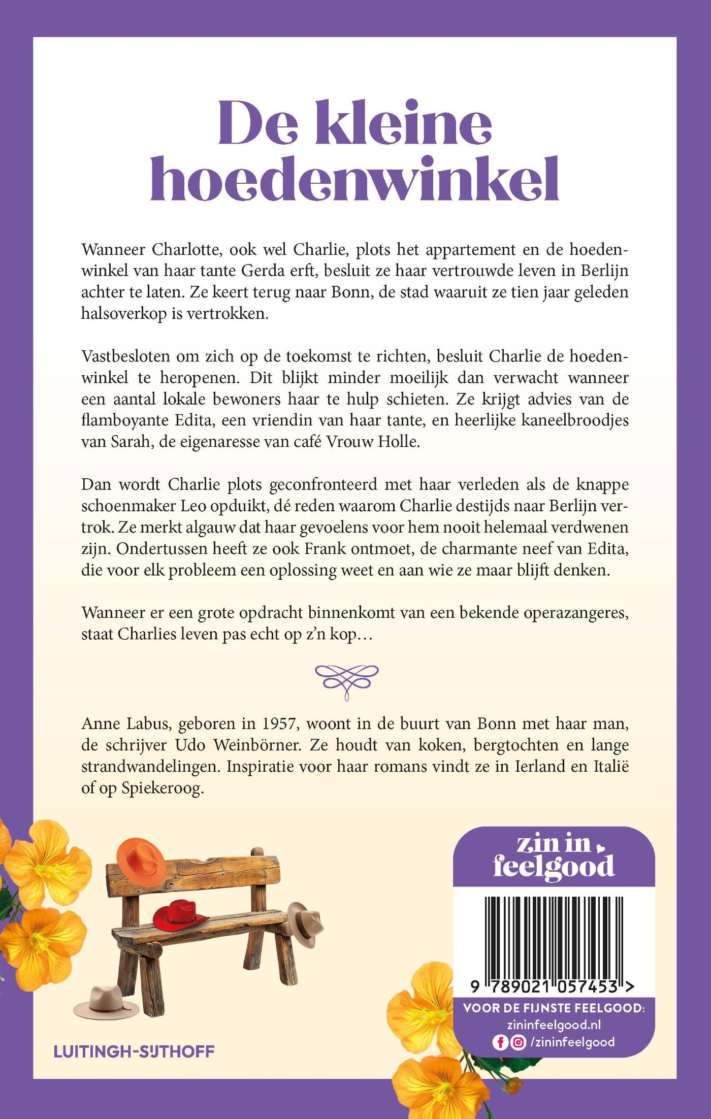Achterkant van De kleine hoedenwinkel