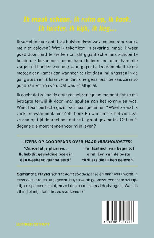 Achterkant van Haar huishoudster