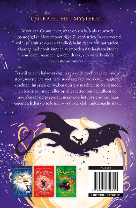 Achterkant van Zilverling - Het mysterie van Morrigan Crow