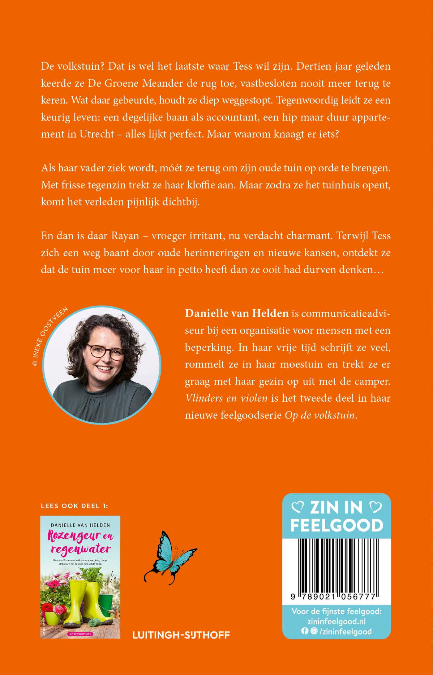 Achterkant van Vlinders en violen
