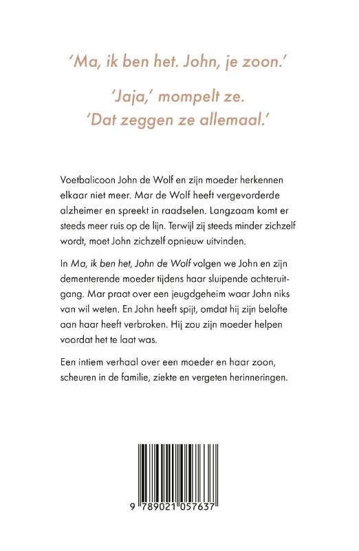 Achterkant van Ma, ik ben het, John de Wolf