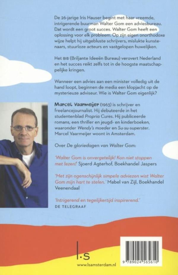 Achterkant van De gloriedagen van Walter Gom