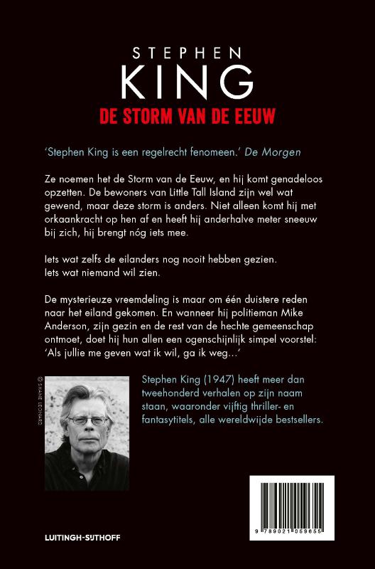 Achterkant van De storm van de eeuw