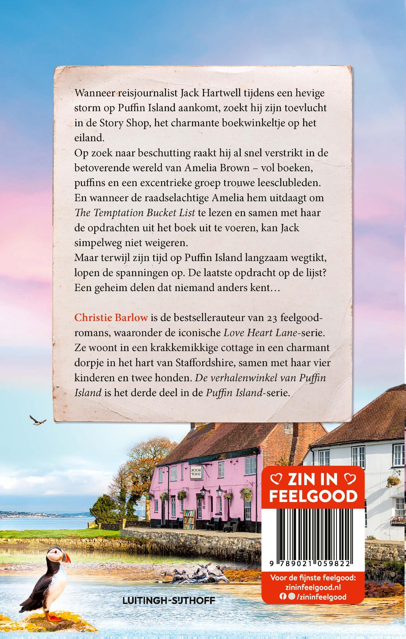 Achterkant van De verhalenwinkel van Puffin Island