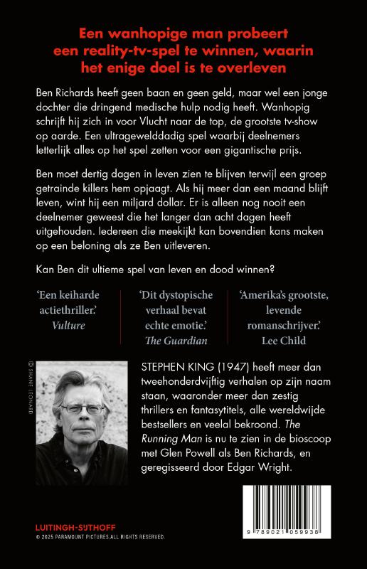 Achterkant van The Running Man