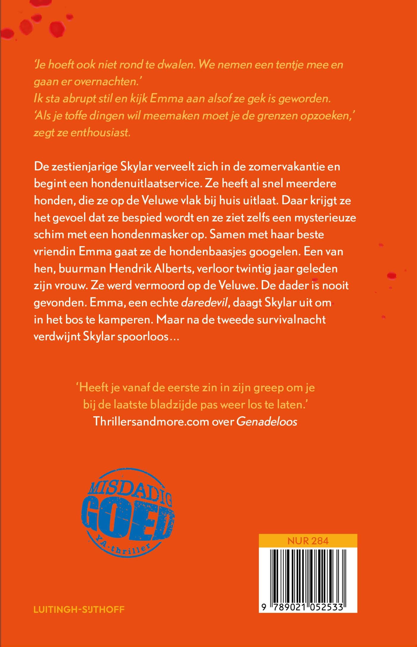 Achterkant van Uitgelaten